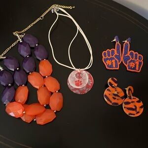 Lot of Clemson jewlery